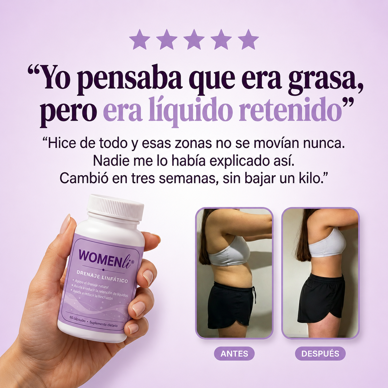 WOMENLI® - Suplemento para el Drenaje Linfatico